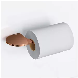 جا کاغذی توالت Plantex Smero از جنس برنج خالص، پایه نگهدارنده دستمال کاغذی برای سرویس بهداشتی/حمام - مدل Smart (طلایی رزگلد PVD)