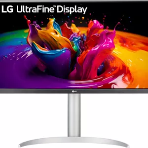مانیتور ال‌جی 27UP650-W.AUS سایز 27 اینچ UHD (3840 x 2160) با پنل IPS، VESA DisplayHDR 400، پوشش 95% فضای رنگی DCI-P3، طراحی تقریبا بدون حاشیه در 3 طرف، پایه قابل تنظیم ارتفاع/چرخش/شیب - نقره‌ای