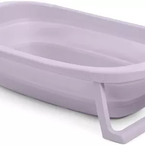 وان حمام تاشو کودک هاوک مدل Wash N Fold M، مناسب نوزادان تا 16 کیلوگرم، دارای درپوش تخلیه با تغییر رنگ در دمای بالا، جنس نرم، نصب آسان، 80 x 48 x 25 سانتی متر (اسطوخودوس)