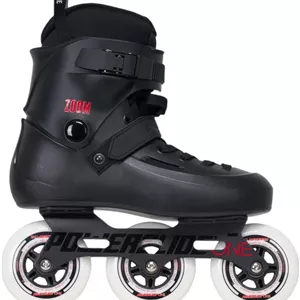 اسکیت های اینلاین Powerslide Zoom Black 100، مناسب برای آقایان و بانوان، چرخ های 100 میلی متری/85A، بلبرینگ ABEC 7 Pro، هاردبوت، استایل شهری