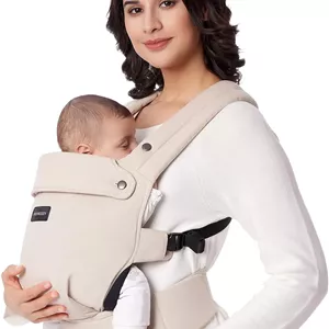 آغوشی نوزاد مام کوزی - ارگونومیک، راحت و سبک برای وزن 3 تا 20 کیلوگرم، پوشیدن آسان، ایده آل برای والدینی که می خواهند دست هایشان آزاد باشد، پشتیبانی بیشتر از کمر، آغوشی خالص برای نوزاد تا نوپا، خاکی