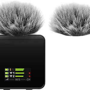 Geekria for Creators خز بادگیر سازگار با Rode Wireless GO Gen 3 III، GO 2، PRO، ME Mic DeadCat روکش بادگیر، روکش کرکی شیشه جلو، کاهش نویز باد (خاکستری / 2 عدد)