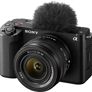 دوربین ولاگ بدون آینه فول فریم Sony Alpha ZV-E1 با حسگر 12.1 مگاپیکسلی Exmor R و لنز 28-60 میلی‌متری، مشکی