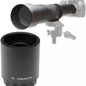 مبدل تله فوتو JINTU 2X برای لنزهای تله فوتو با مانت T مدل های 500mm 420-800mm 650-1300mm 900mm