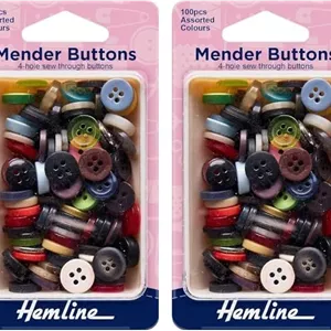 دکمه های جور شده Hemline Mender، 100 عدد. / 785.1 (بسته 2 عددی)