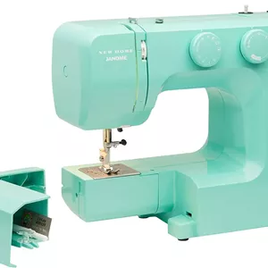 چرخ خیاطی Janome Arctic Crystal با کاربری آسان، دارای قاب فلزی داخلی، نمودار ماسوره، ویدیوهای آموزشی، ساخته شده با در نظر گرفتن مبتدیان!، آبی