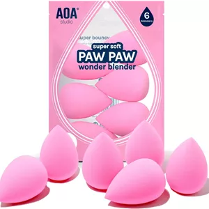 مجموعه اسفنج آرایشی AOA STUDIO، ست بلندر آرایشی بدون لاتکس و با کیفیت بالا، مجموعه 6 عددی بلندر آرایشی برای پودر، کرم و مایع، بلندر فوق العاده نرم و شگفت انگیز زیبایی