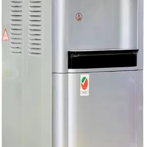 آبسردکن و گرم‌کن جنرال جئو مدل GSM-98LB، دو شیر، آب گرم و سرد، 5 لیتر در ساعت آب گرم، 2 لیتر در ساعت آب سرد، توان گرمایشی 550 وات، توان سرمایشی 90 وات، دو شیر به همراه کابینت، مشکی و نقره‌ای