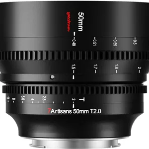 لنز سینمایی 7artisans 50mm T2.0 برای مانت L، لنز دوربین بدون آینه فول فریم با دیافراگم بزرگ، سازگار با Sigma FP، Panasonic S1 S1H S5، Leica SL SL2