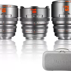 لنز سینمایی حرفه ای سری Hope مدل 7artisans با فریم S35، 10mm/16mm/25mm، سازگار با دوربین های بدون آینه با مانت Sony E (فریم C)، مناسب برای Sony A6500/A6600/A6700/FX30/ZVE-10 (خاکستری تیتانیومی)