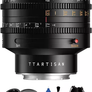 لنز سینمایی 35mm T2.1 تی‌تی‌آرتیسان با مانت فوجی X، فول فریم، دستی، دارای بوکه دوگانه سینمایی برای فیلمبرداری و ویدیو، سازگار با دوربین‌های نیکون با مانت Z مانند Z6, Z6II, Z7, Z7II, ZF, ZFC, Z9 و غیره.