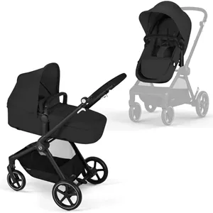 ست کالسکه مسافرتی CYBEX Gold EOS 2-in-1، از بدو تولد تا 22 کیلوگرم (تقریباً 4 سال)، مشکی ماه
