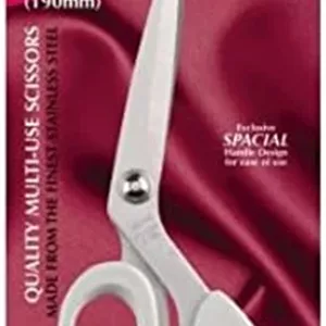 قیچی چند منظوره خیاطی و صنایع دستی Janome، فلزی، سفید، 9 x 12 x 16 سانتی متر
