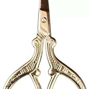 قیچی کلاسیک اروپایی با طرح برجسته، طلایی و نقره ای، طراحی تزئینی
