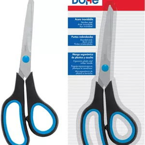 قیچی بزرگ Dohe - مناسب برای کارهای اداری و هنری - سایز 21 سانتی متر، استیل ضد زنگ، دسته ارگونومیک ضد لغزش، لوازم التحریر چند منظوره - آبی و مشکی