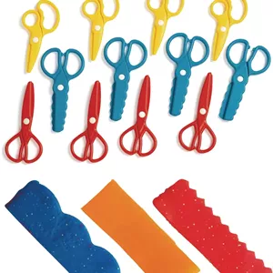 قیچی خمیر بازی پلاستیکی Colorations برای ایجاد بافت، مجموعه 12 عددی، 3 طرح، تمیز کردن آسان، ایمن، هنر و صنایع دستی، مجسمه سازی، خاک رس، برای کودکان، بادوام DSCISSOR