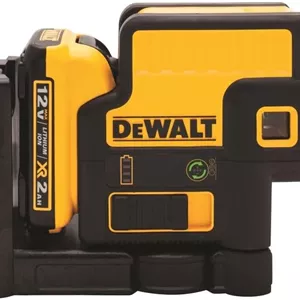 تراز لیزری 5 نقطه ای سبز رنگ 12 ولت مکس* DEWALT، برد 150 فوت (DW085LG)