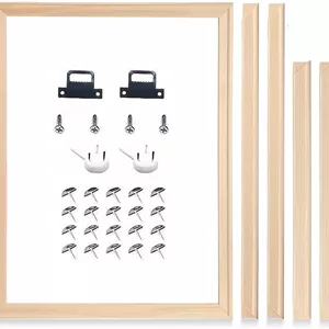 چوب بست کش بوم نقاشی 30x40 سانتی متر، قاب چوبی DIY برای بوم نقاشی با شماره، کیت مونتاژ آسان با گیره فلزی و قلاب برای نصب بوم 