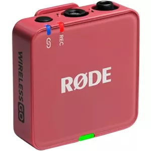 میکروفون بی‌سیم جمع و جور RØDE Wireless GO (نسل 3) – صدای شفاف، ضبط 32 بیتی شناور، کنترل سطح خودکار، برای تلفن‌ها، دوربین‌ها و کامپیوترها (رنگ رزی)