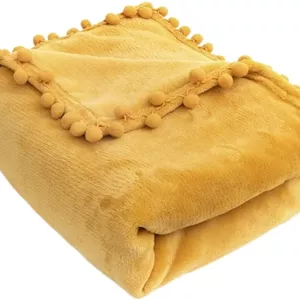 پتو مخمل خواب دار ZKSKOX، پتوی رنگ ثابت، پتوی تزئینی ساده برای منزل، پتوی نرم برای تخت با توپ، روکش مبل، پتوی چرت زدن پاییزی زمستانی