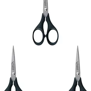 قیچی مپد Precise، ۱۳ سانتی متر M681700 – قیچی با محافظ تیغه – مشکی (بسته ۳ عددی)