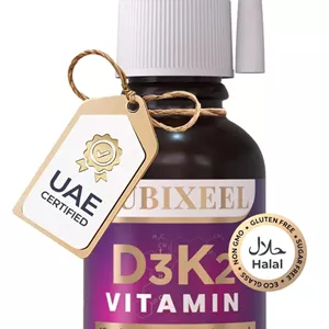 Nubixeel Premium Vitamin D3 K2 Spray - 600 IU Vitamin D325 mcg Vitamin K2 | Liquid Fast Absorption | for Kids, Women & Men| for Bone Strength Heart and Immune Health | Sugar-Free | Gluten-Free