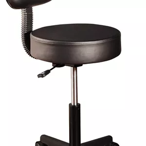 صندلی ماساژ چرخ دار پنوماتیک مستر ماساژ با پشتی، مشکی، 1 عدد (D00145V)