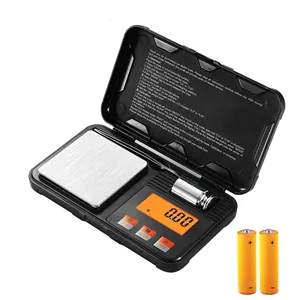 ترازوی دیجیتال BINTEREST گرمی، ترازو مینی دیجیتال با نمایشگر LCD، دقت بالا 200 گرم در 0.01 گرم، 6 حالت، مشکی، استیل ضد زنگ و ABS، کالیبراسیون خودکار، خاموشی خودکار، مناسب برای جواهرات/غذا/سکه/طلا