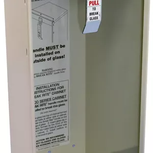 کابینت کپسول آتش نشانی کید 5 پوندی، نصب سطحی، مناسب برای کپسول 5 پوندی پودر خشک، فولاد سنگین، شیشه ایمنی، مقاوم در برابر خرابکاری، رنگ بژ