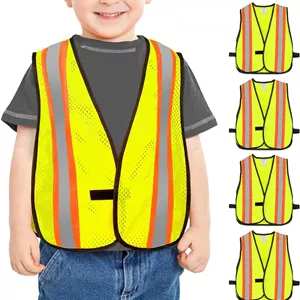 جلیقه ایمنی شبرنگ کودک کایگو، با چسب پارچه‌ای، مدل KGKID200