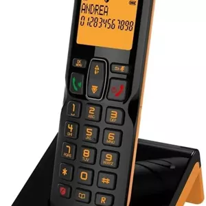 تلفن DECT آلکاتل S280 سولو نارنجی با نمایشگر تماس، نارنجی