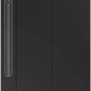 کیبورد باریک بوک کاور سامسونگ گلکسی با کلید هوش مصنوعی مناسب برای تبلت های Tab S10 ، S9  و S9FE ، طراحی باریک و سبک، تجربه کاربری کامل کیبورد، اشتراک گذاری بی سیم کیبورد، نسخه بین المللی - مشکی