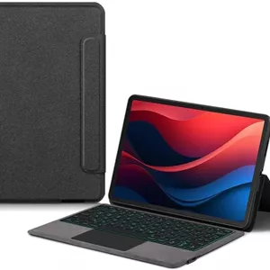 کیبورد با نور پس زمینه Gruattreay برای تبلت Lenovo Tab M11، نور پس زمینه 7 رنگ، با تاچ پد، پایه چند منظوره
