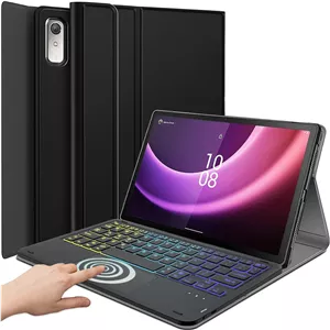 کیبورد لمسی نور پس زمینه DKAHOEE برای Lenovo Tab P11 نسل دوم 11.5 اینچی (TB350FU / TB350XU) 2023، کیبورد بی سیم با نور پس زمینه 3 ناحیه ای با کاور باریک برای تبلت 11.5 اینچی Lenovo Tab P11 Gen 2