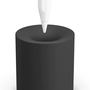 پایه سیلیکونی Elago سازگار با Apple Pencil (نسل 1 و 2)، Apple Pencil (USB-C) و هر قلم استایلوس تبلت با یا بدون قاب یا آستین، نگهدارنده بادوام - مشکی