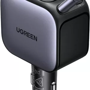شارژر فندکی جمع شونده 145 واتی UGREEN با کابل USB-C 60 واتی داخلی 70 سانتی‌متری، 3 پورت USB-C1 پورت USB-A شارژر فوق سریع خودرو آداپتور آیفون، برای آیفون 17 پرو مکس، مک بوک پرو/ایر، سامسونگ S25 Ultra