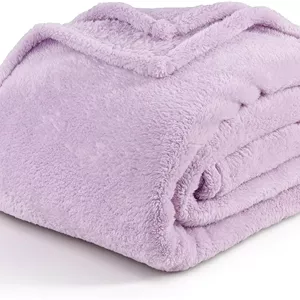 پتوی پشمی فوق العاده نرم Berkshire Blanket Classic، پتوی تخت یک نفره، پتوی نرم و کرکی مو بلند برای تخت مبل، یاسی بنفش پاستلی، 152x233 سانتی متر