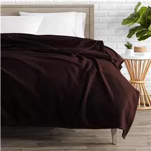 پتو پلار فلیس سبک وزن مخصوص زمستان سنگین 300 GSM BSB HOME مناسب برای تخت دو نفره (220x230 سانتی متر، رنگ-قهوه ای یا قهوه) 