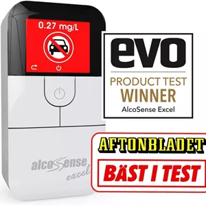 دستگاه الکل سنج تنفسی AlcoSense Excel | سنسور الکل سلول سوختی مشتق شده از پلیس | برنده تست الکل سنج مجله Auto Express “Best Buy” و Evo | تستر الکل دارای تاییدیه CE | طراحی دقیق در انگلستان