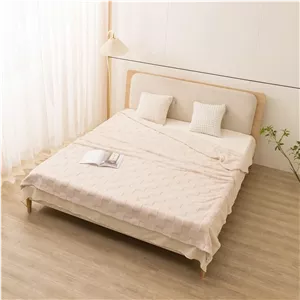 پتو یک لایه کویین خز خرگوشی طرح ابر هوم باکس - 200x220 سانتی متر