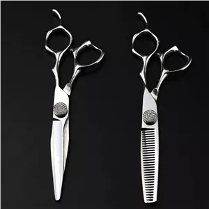 قیچی آرایشگری، 6 اینچ حرفه ای فولاد 440c بلبرینگ قیچی جواهر آرایشگری قیچی پیتاژ مو قیچی اصلاح مو مجموعه قیچی آرایشگری