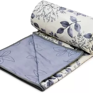 لحاف دو نفره میکروفایبر پنبه ای بسیار نرم COZY FURNISH، ابعاد 213X243 سانتی متر، لحاف فلانل مناسب تخت، لحاف خنک، حاشیه/لبه دوزی پارچه لاهوریا 