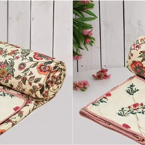 ست دو عددی لحاف یک نفره نرم و لطیف میکروفایبر پنبه ای سه لایه تنفسی کوزی فرنیچ، لحاف سبک وزن گرم مناسب تخت خواب 57X87 اینچ (144X220 سانتی متر) مناسب تمام فصول 120 GSM لحاف خنک کننده 