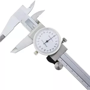 کولیس های کسری HOKVJ، کولیس ورنیه دیجیتال فلزی، ابزار دقیق استیل ضد زنگ 150 میلی متر / 6 اینچ، ابزار اندازه گیری عمق میکرومتر، کولیس دیجیتال (رنگ: کولیس دیجیتال جعبه ای)