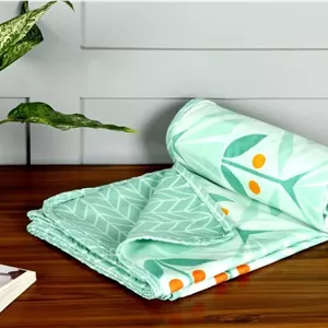 لحاف/پتوی نخی ممتاز چاپی 120 گرمی VAS COLLECTIONS برای تخت یک نفره (152x220 سانتی متر) | فوق العاده نرم و سبک | یک نفره - 152x220 سانتی متر - خاکستری آبی و سفید 
