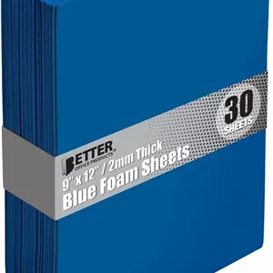 برگه های فوم EVA آبی Better Office Products، بسته 30 عددی، ضخامت 2 میلی متر، 9 x 12 اینچ، رنگ آبی، برای هنر و صنایع دستی، بسته عمده 30 برگی