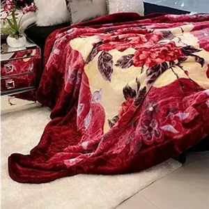 پتو مینک کره‌ای فوق‌العاده نرم و لوکس OMAJA HOME، طرح برجسته، بسیار گرم، مناسب فصل زمستان، یک نفره، دولایه - (سایز 152x228 سانتی‌متر، چند رنگ 1)