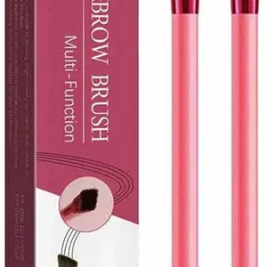 ست 2 عددی براش آرایشی ابرو، براش زاویه دار سه بعدی مورب برای آرایش، خط چشم، براش کانتور کانسیلر ابرو برای شکل دادن و پوشاندن چشم ها برای سایه ابرو و خط مو