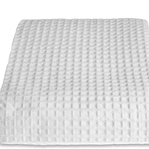 پتوی بافت وافلی Allure Bath Fashions، روتختی دو نفره لوکس 100% پنبه، 175 × 225 سانتی متر (سفید)