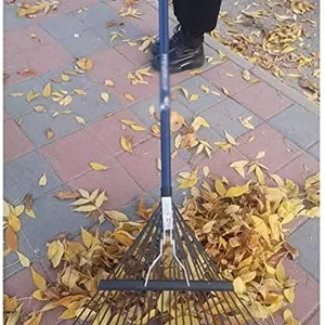شن کش برگ، شن کش باغبانی، شن کش چمن، ابزار باغبانی کشاورزی برای جمع آوری برگ های ریخته و یونجه، 2 سایز (رنگ: A، سایز: 145x60cm)